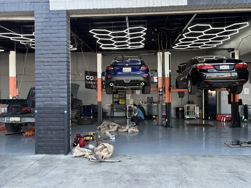 at auto garage