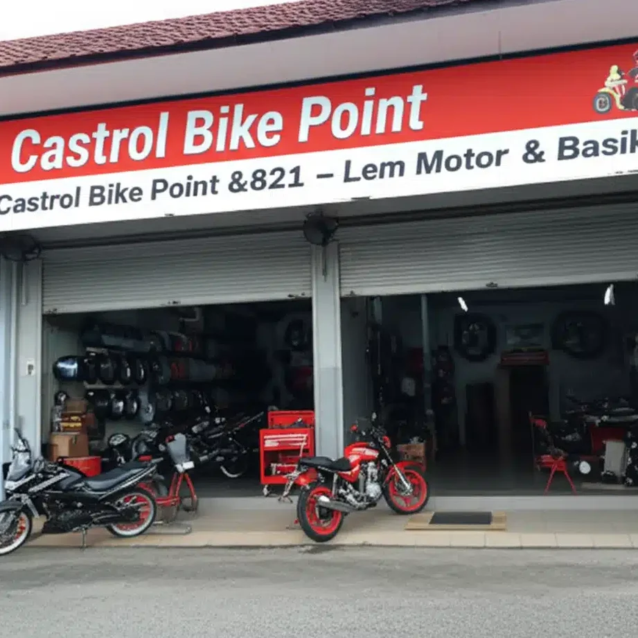 castrol bike point lem motor basikal