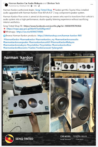 Seng Tinted Shop (Sarikei) — Authorized Dealer for Helioz, 70mai & STP & Harman / Kardon