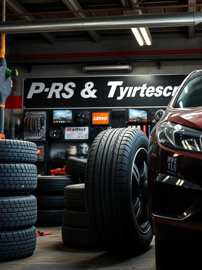P & S TYRE AND BATTERY 1 p s tyre and battery
