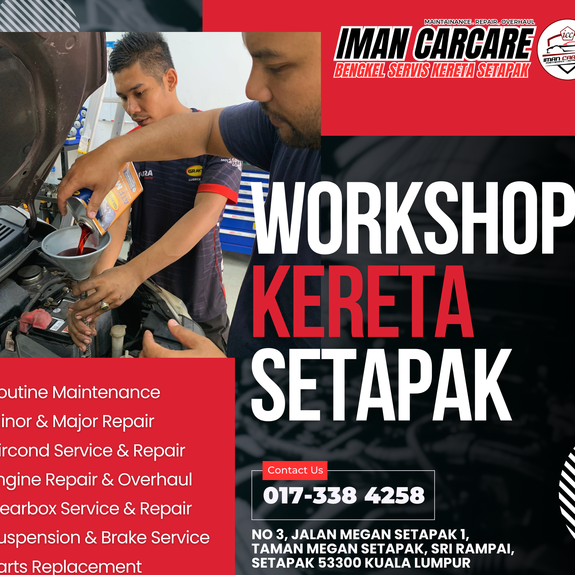 workshop pakar repair kereta mascmotorsport